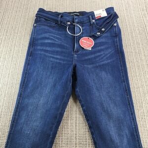 Express Ankle Legging Jeans Womens 10 Short Blue Super‎ High Rise Stretch Denim